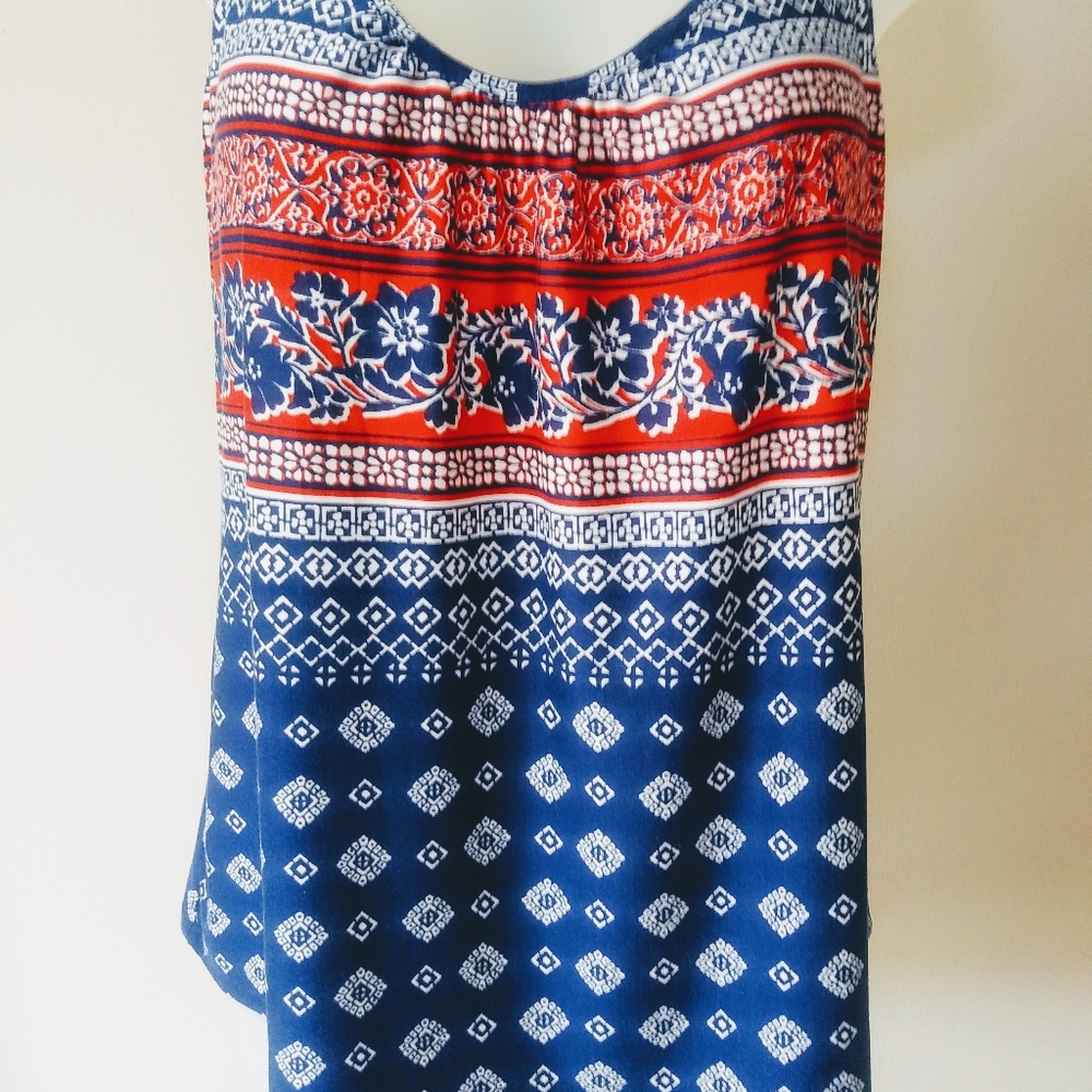 Nordstrom In Bloom Red/White/Blue Racer Back Tank - Picture 2 of 8